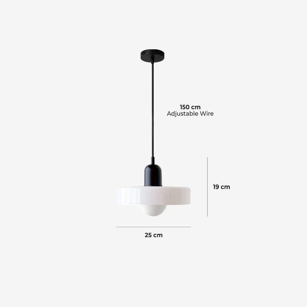 Skiva white shade, black cap