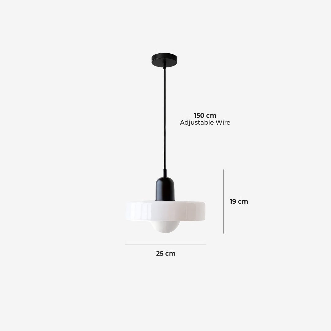 Skiva white shade, black cap