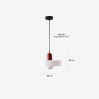 Skiva white shade, burgundy cap