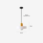 Skiva white shade, yellow cap