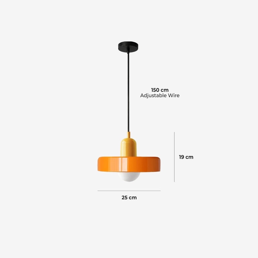 Skiva pendant, yellow cap