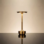 Solva cordless table lamp in brass