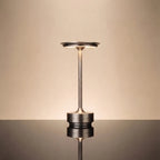 Solva cordless table lamp in gunmetal